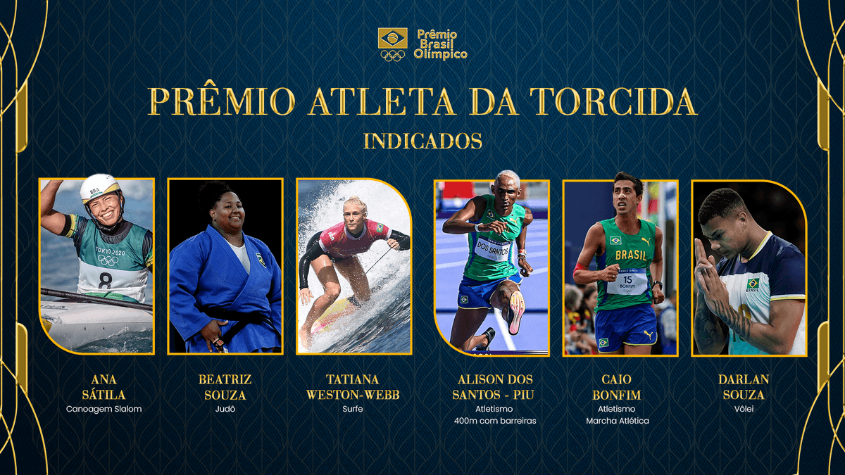 Confira e vote nos seis finalistas do prêmio Atleta da Torcida 2024